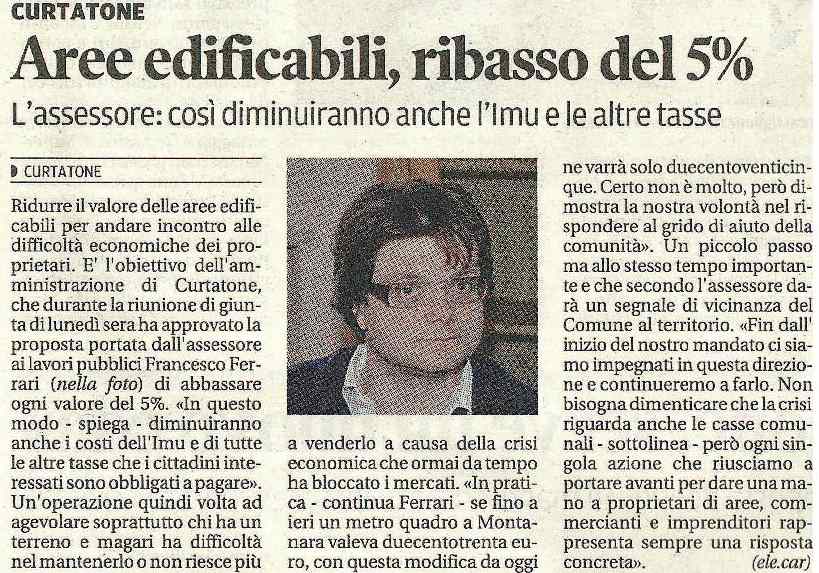 Aree edificabili ribasso Gazzetta 13-11-2013