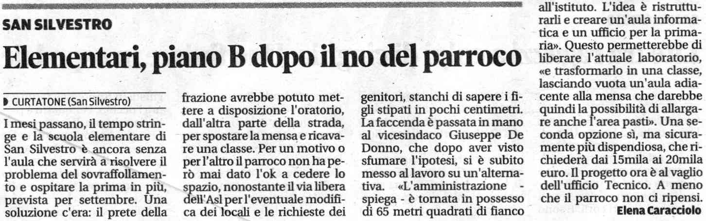 San Silvestro elementari piano B Gazzetta 10-03-2013